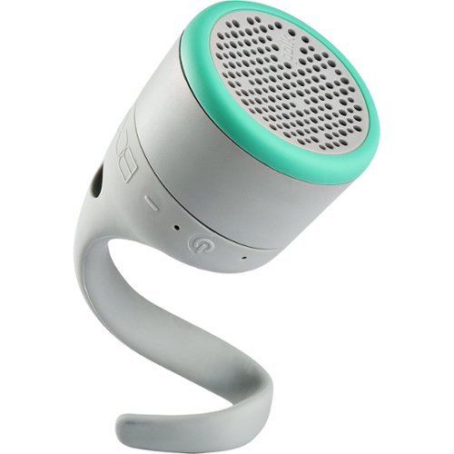 Polk Audio - BOOM Swimmer Jr. Portable Bluetooth Waterproof Speaker - Gray/Mint-Front_Standard 