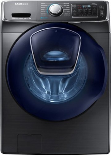 Samsung - 4.5 Cu. Ft. High-Efficiency Stackable Smart Front Load Washer with Steam and AddWash - Black Stainless Steel