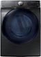 Samsung - 7.5 Cu. Ft. Stackable Gas Dryer with Steam and Sensor Dry - Black Stainless Steel-Front_Standard