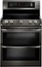 LG - 7.3 Cu. Ft. Self-Cleaning Freestanding Double Oven Electric Range with ProBake Convection - Black Stainless Steel-Front_Standard