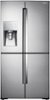 Samsung - 27.8 cu. ft. 4-Door Flex French Door Refrigerator with Food ShowCase - Stainless Steel-Front_Standard