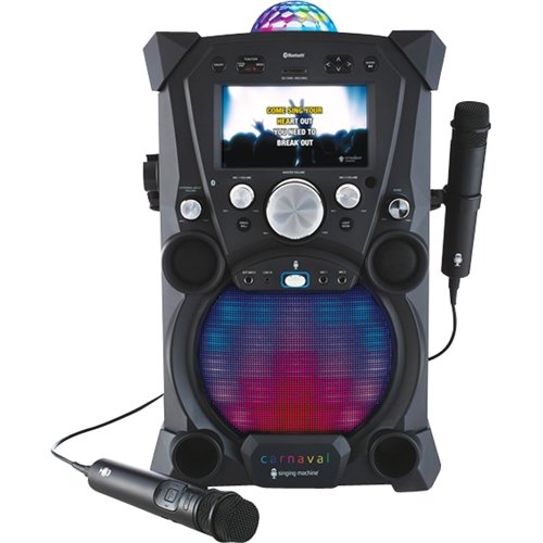  Singing Machine - Carnaval Bluetooth Karaoke System - Black