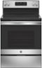 GE - 5.3 Cu. Ft. Freestanding Electric Range with Self-cleaning - Stainless steel-Front_Standard 