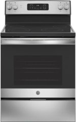 GE - 5.3 Cu. Ft. Freestanding Electric Range with Self-cleaning - Stainless steel - Front_Standard