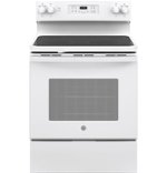 GE - 5.3 Cu. Ft. Freestanding Electric Range with Self-cleaning - White - Front_Standard