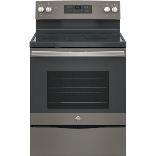 GE - 5.3 Cu. Ft. Freestanding Electric Range with Self-cleaning - Slate
