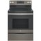 GE - 5.3 Cu. Ft. Freestanding Electric Range with Self-cleaning - Fingerprint Resistant Slate-Front_Standard