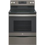 GE - 5.3 Cu. Ft. Freestanding Electric Range with Self-cleaning - Slate - Front_Standard