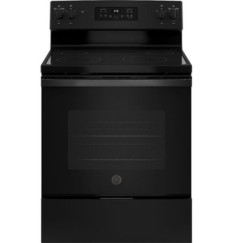 GE - 5.3 Cu. Ft. Freestanding Electric Range with Self-cleaning - Black