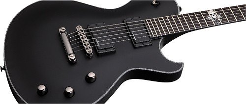 Schecter - Blackjack SLS Solo-6 6-String Full-Size Electric Guitar - Satin Black-Front_Standard 