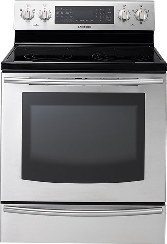  Samsung - 30&quot; Self-Cleaning Freestanding Electric Convection Range - Stainless steel