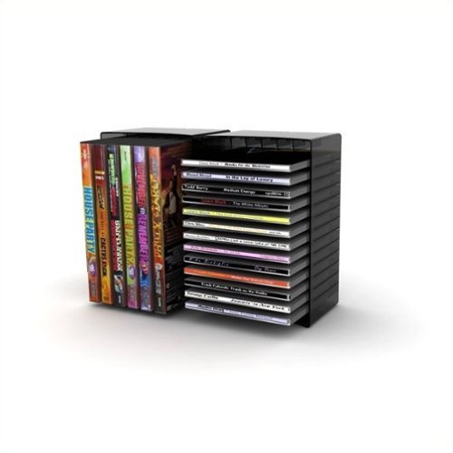  Atlantic - 26-CD/12-DVD Disc Storage Module - Black