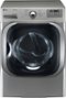 LG - SteamDryer 9.0 Cu. Ft. 14-Cycle Steam Gas Dryer - Graphite steel-Front_Standard