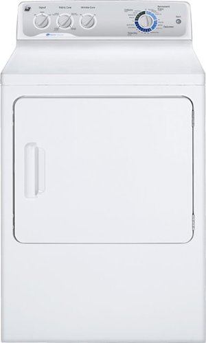  GE - 7.0 Cu. Ft. 13-Cycle Electric Dryer - White on White