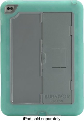  Griffin - Survivor Slim Case for iPad Air 2 - Gray/Mint