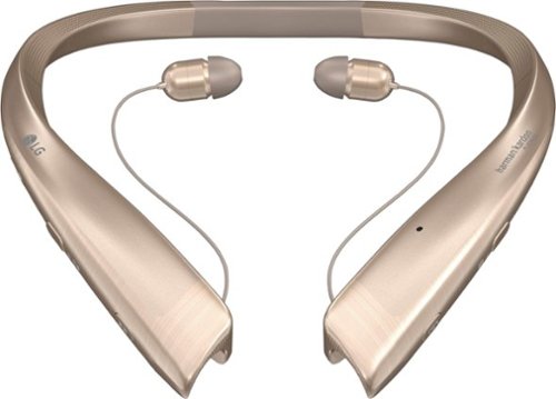 LG - TONE Platinum Wireless In-Ear Behind-the-Neck Headphones - Gold