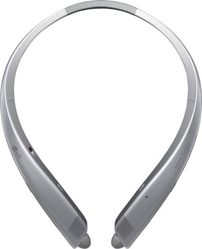  LG - TONE Platinum Wireless In-Ear Behind-the-Neck Headphones - Silver