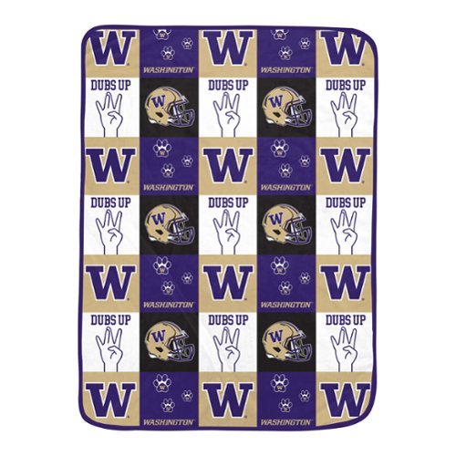 Pegasus - Washington Huskies 66" x 95" Oversized Graphic Grid Ultra Cozy Blanket - Multicolor-Front_Standard 