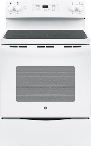 GE - 5.3 Cu. Ft. Freestanding Electric Range with Manual Cleaning - White
