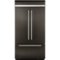 KitchenAid - 24.2 Cu. Ft. French Door Built-In Refrigerator - Black Stainless Steel-Front_Standard 