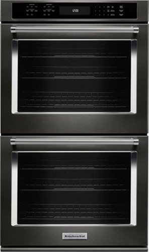  KitchenAid - 30&quot; Built-In Double Electric Convection Wall Oven - Black Stainless Steel