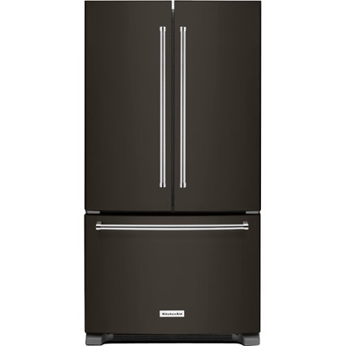 KitchenAid - 21.9 Cu. Ft. French Door Counter-Depth Refrigerator - Black Stainless Steel