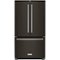 KitchenAid - 21.9 Cu. Ft. French Door Counter-Depth Refrigerator - Black Stainless Steel-Front_Standard 