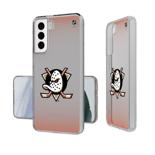 Keyscaper - NHL - Anaheim Ducks Linen Logo Galaxy Clear Case - S24 - Multicolor-Front_Standard 