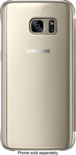  S-View Flip Cover for Samsung Galaxy S7 - Clear Gold