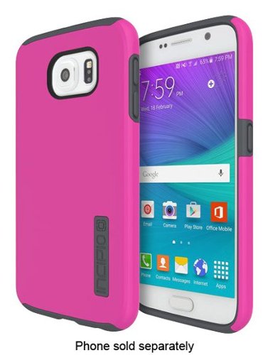  Incipio - DualPro Case for Samsung Galaxy S6 Cell Phones - Pink/Charcoal