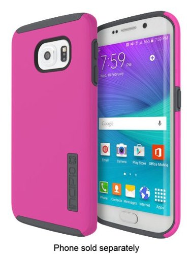  Incipio - DualPro Case for Samsung Galaxy S6 edge Cell Phones - Pink/Charcoal