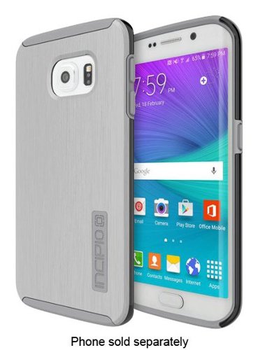  Incipio - DualPro SHINE Case for Samsung Galaxy S6 edge Cell Phones - Silver/Smoke