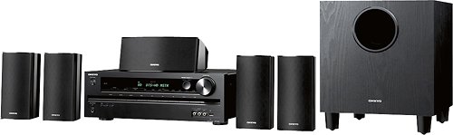  Onkyo - 5.1-Channel Home Theater Speaker System with Subwoofer and Receiver - Black