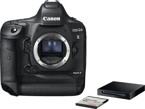  Canon - EOS-1D X Mark II DSLR Camera with 64GB CFast Card &amp; Reader (Body Only)