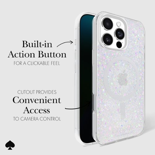 kate spade new york Chunky Glitter Protective Case with MagSafe for Apple iPhone 16 Pro Max - Iridescent HOW TO BUY