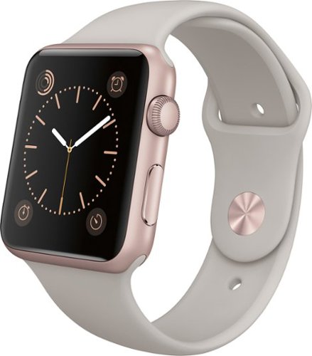  Apple Refurbished Watch Sport Smartwatch 42mm Rose Gold Aluminum - Gold