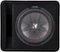 KICKER - CompR 12" Dual-Voice-Coil 2-Ohm Loaded Subwoofer Enclosure - Black-Front_Standard
