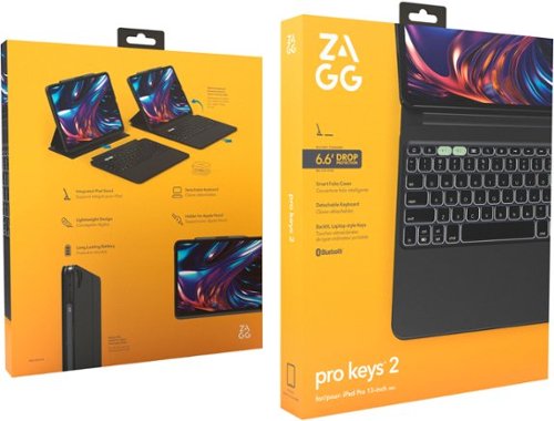 ZAGG Pro Keys 2 Wireless Keyboard & Detachable Case for Apple iPad Pro 13 (M4) - Black BUY IN SINGAPORE