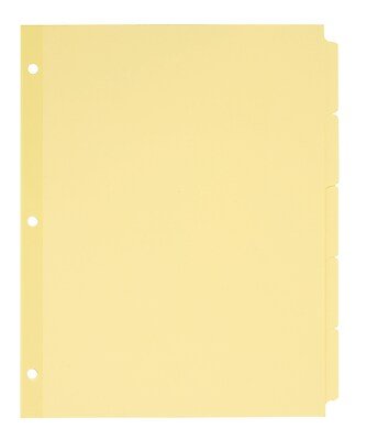 Avery - Plain Tab Write-On Paper Dividers, 5 Tabs, 36 Sets/Pack - Buff