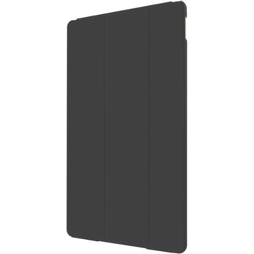 Incipio - Feather Ultra Thin Snap-On Flip Cover for Apple 12.9-inch iPad Pro - Black-Front_Standard 