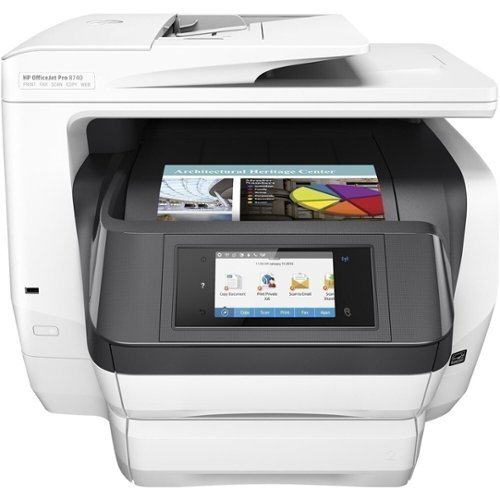  HP - OfficeJet Pro 8740 Wireless All-In-One Instant Ink Ready Printer - White