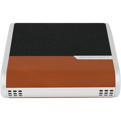 BRAVEN - Bridge Portable Bluetooth Speaker and Conferencing Device - Black,Silver,Light brown-Front_Standard 