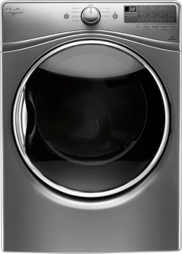  Whirlpool - 7.4 Cu. Ft. 10-Cycle Electric Dryer with Steam - Chrome Shadow