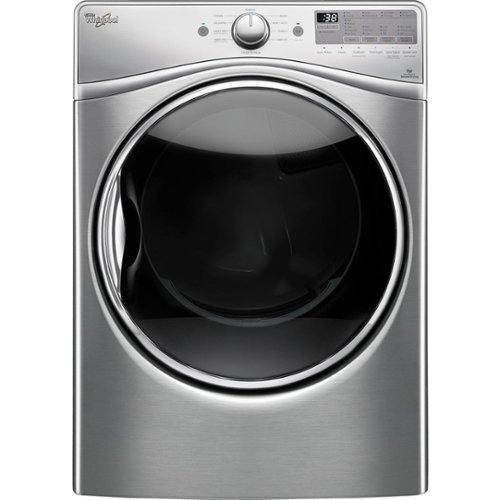  Whirlpool - 7.4 Cu. Ft. 10-Cycle Electric Dryer with Steam - Diamond Steel