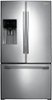 Samsung - 24.6 cu. ft. French Door Refrigerator with Thru-the-Door Ice and Water - Stainless Steel-Front_Standard 