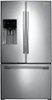 Samsung - 24.6 cu. ft. French Door Refrigerator with Thru-the-Door Ice and Water - Stainless Steel-Front_Standard