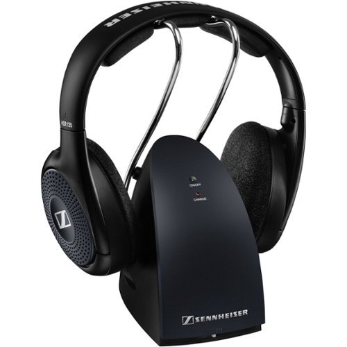  Sennheiser - RS 135 RF Over-the-Ear Wireless Headphones - Black