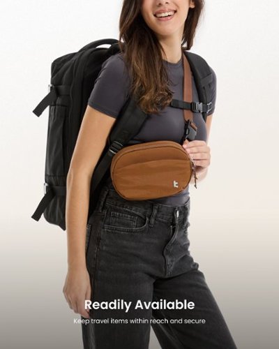 tomtoc SlingBean-T32 1.5L Sling Bag with RFID Blocking, Belt Bag Fanny Pack Waist Bag Crossbody Bag for Travel, Everyday - Caramel SHOP ONLINE