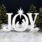 Best Choice Products - 46in Outdoor JOY Christmas Nativity Decoration w/ Weather Resistant PVC, Ground Stakes - White-Front_Standard