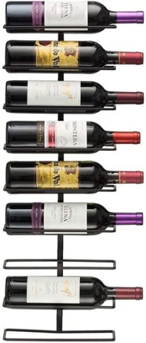  Sorbus - Horizontal Wall Mounted Wine Rack for Home and More - Black